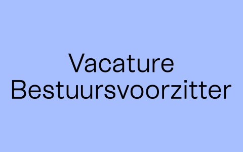 Vacature bestuursvoorzitter 144