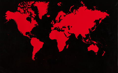 World map without borders